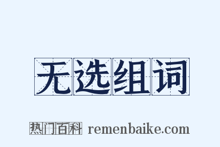 无选组词是什么意思的图片